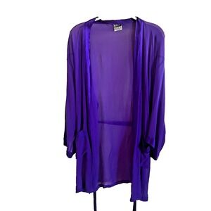 Magic Silk Robe, 100% Silk, One Size Fits Most Dark Royal Purple Classic Romanti